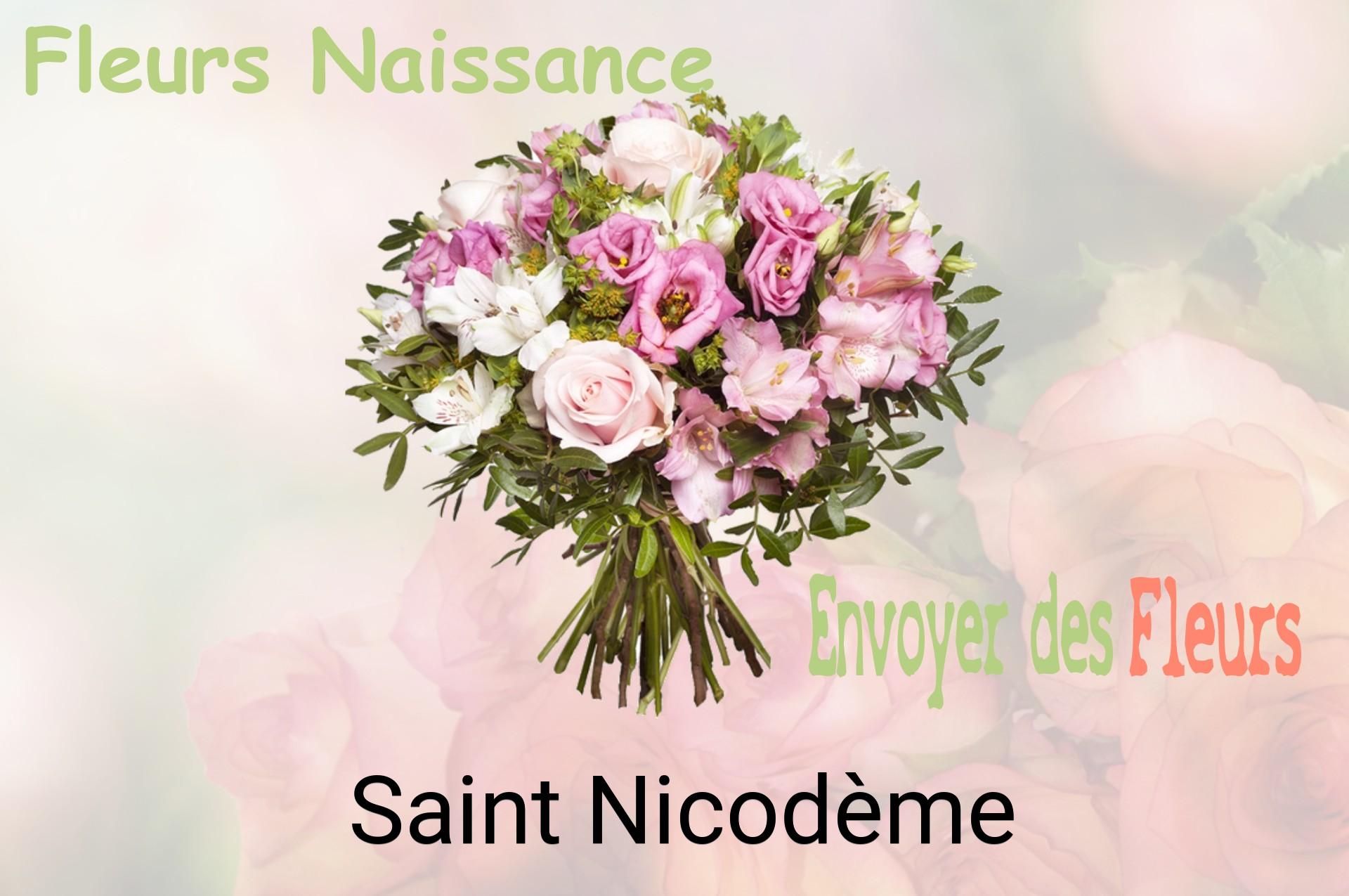 Bouquet de fleurs de naissance livré à Saint-Nicodème